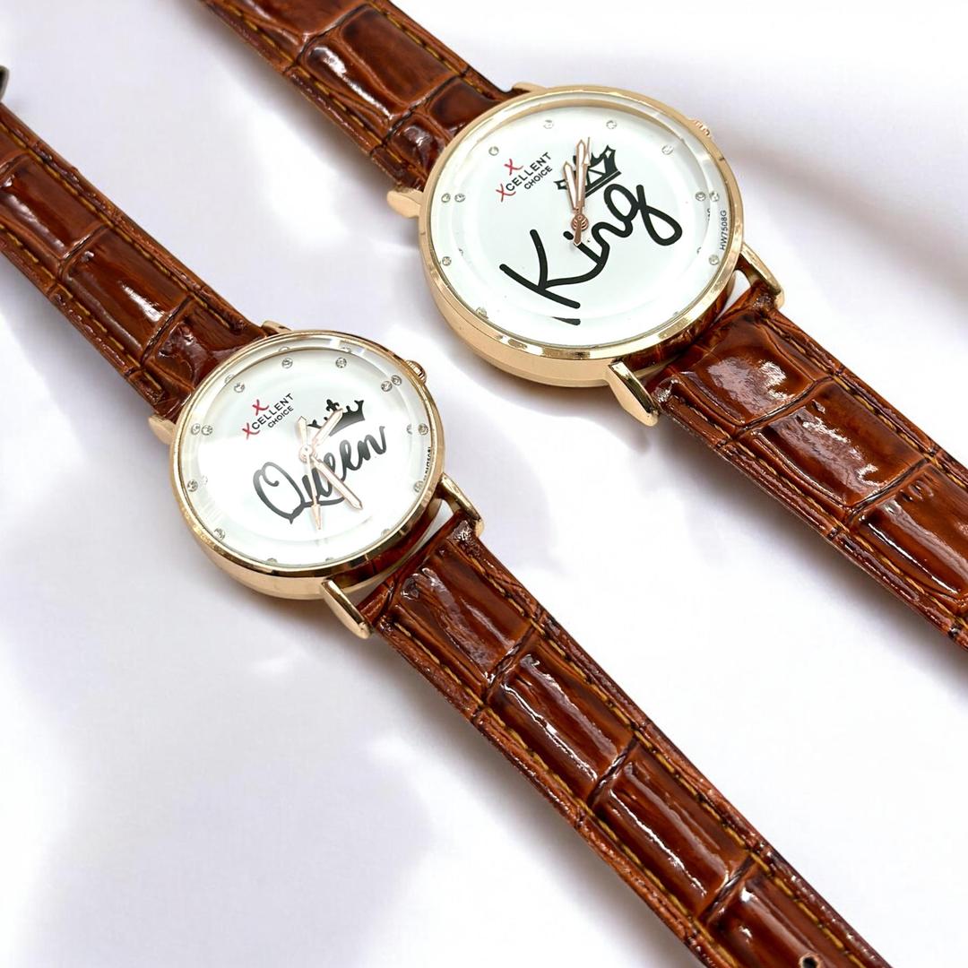 Charming Analogue Couple Watches – Perfect for Unisex Styling – 2 Pcs