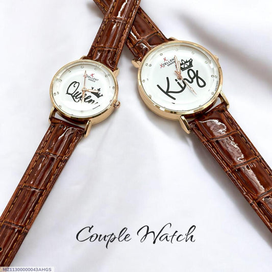 Charming Analogue Couple Watches – Perfect for Unisex Styling – 2 Pcs