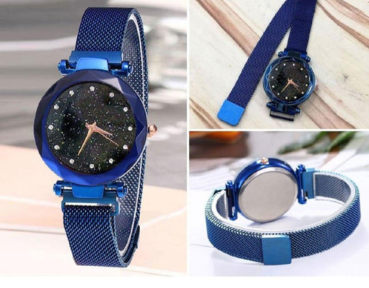 Stunning Women's Rose Gold Quartz Watch - 1 Pc Round Plain Strap