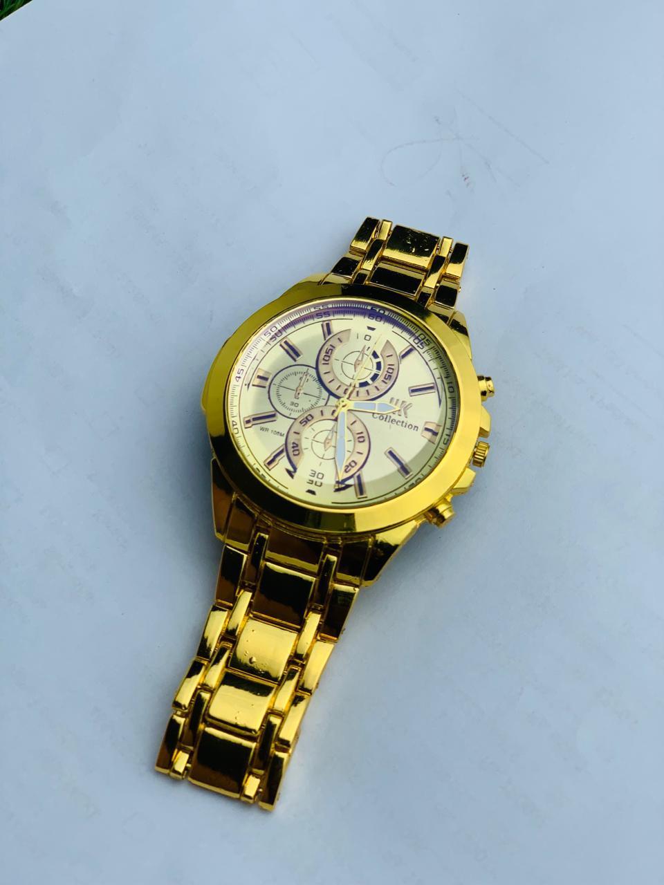 : Men's Quartz Stainless Steel Round Watch - Water Resistant Analogue Timepiece